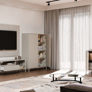 KOMODA KAMARO 2D SLIM KASZMIR LAMELE FRONT RYFLOWANY