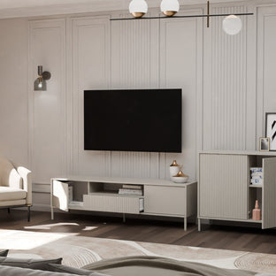 KOMODA KAMARO 2D SLIM KASZMIR LAMELE FRONT RYFLOWANY