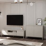 KOMODA KAMARO 2D SLIM KASZMIR LAMELE FRONT RYFLOWANY