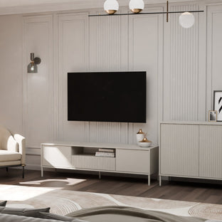 KOMODA KAMARO 2D SLIM KASZMIR LAMELE FRONT RYFLOWANY