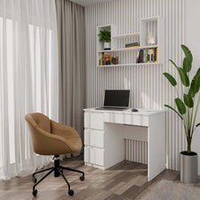 REGAŁ WISZĄCY ŚCIENNY PÓŁKI BILBAO 4P BIEL MAT