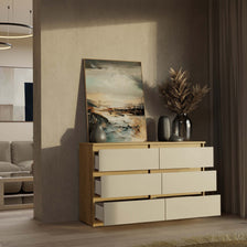 KOMODA MALWA M6 120 DĄB ARTISAN / KASZMIR