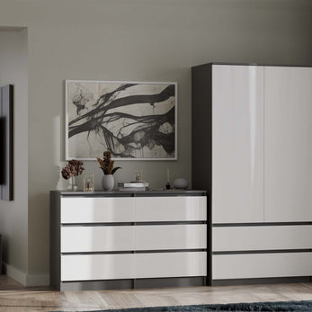 KOMODA MALWA M6 120 ANTRACYT / BIAŁY