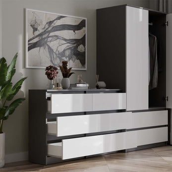 KOMODA MALWA M6 120 ANTRACYT / BIAŁY