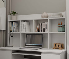 NADSTAWKA DO BIURKA 130 CM BIAŁA PÓŁKA ORGANIZER