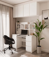 NADSTAWKA DO BIURKA 130 CM BIAŁA PÓŁKA ORGANIZER