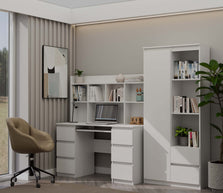 NADSTAWKA DO BIURKA 130 CM BIAŁA PÓŁKA ORGANIZER