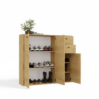 KOMODA FRAN DĄB ARTISAN 120 Cm 3 Drzwi 2 Szuflady 30 Cm Do Salonu Sypialni