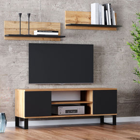 SZAFKA RTV FOCUS 155 cm - CZERŃ