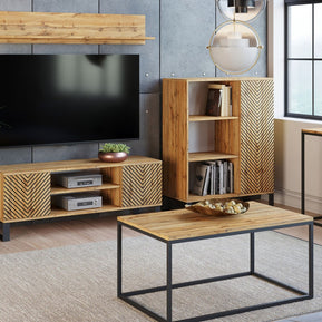 SZAFKA RTV FOCUS 155 cm – DĄB CRAFT/JODEŁKA