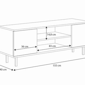SZAFKA RTV FOCUS 155 cm - KASZMIR