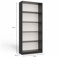 REGAŁ R80 NA KSIĄŻKI 80 CM ANTRACYT