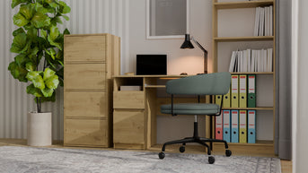 KOMODA ALMA 4 DRZWI 4 PÓŁKI DĄB ARTISAN