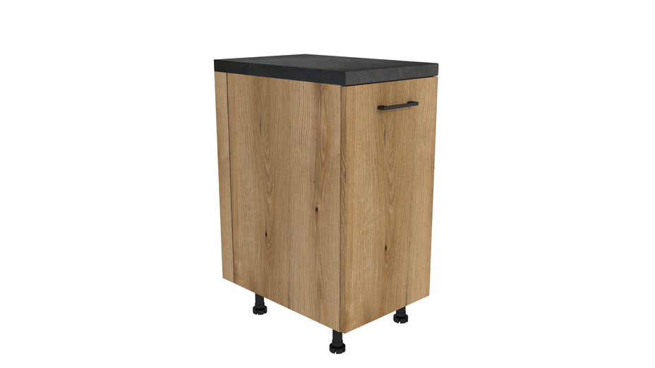 MEBLE KUCHENNE ZESTAW VARIO 240X180CM Z4 CZARNY/EVOKE BLAT DISTRICT BEZ AGD