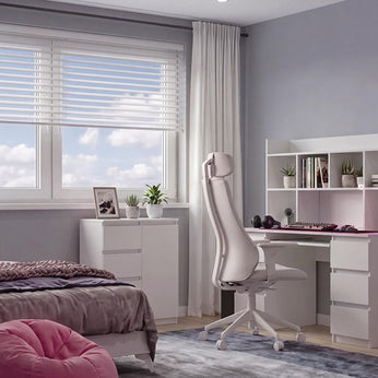 Zestaw Mebli Biurko Kuba z Nadstawką 130 + Komoda 2D2S + Regał R80 BIEL