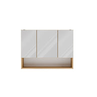 Szafka Łazienkowa Wisząca POLA 3DL/P DĄB ARTISAN 80 Cm 3 Lustra z Półką