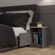 SZAFKA NOCNA GALAX 30 1D - ANTRACYT DĄB ARTISAN