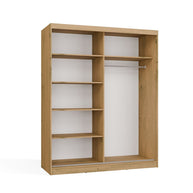 SZAFA Przesuwna IGA 160 CM Szprosy BIEL DĄB ARTISAN Stylowa i Funkcjonalna