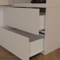 Garderoba HAGA 1SZ2S Szafa 2 Szuflady Do Korytarza KASZMIR BEŻ 238x50x35 Cm