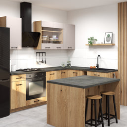 WYSPA KUCHENNA VARIO123,5x94x86 DĄB EVOKE DISTRICT DARK
