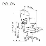 FOTEL OBROTOWY POLON - CZARNY