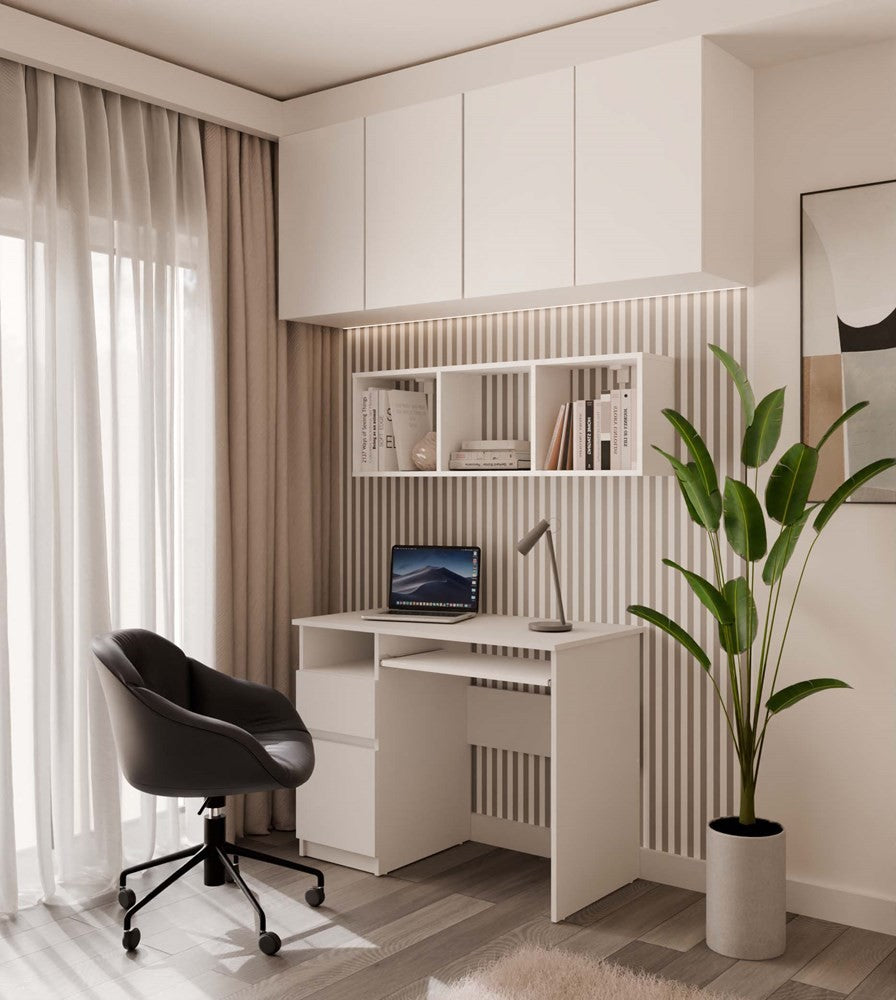 Regał Wiszący COBI 1X3 - Nowoczesna Półka Ścienna 3 Komory Biel Mat