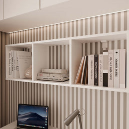 Regał Wiszący COBI 1X3 - Nowoczesna Półka Ścienna 3 Komory Biel Mat