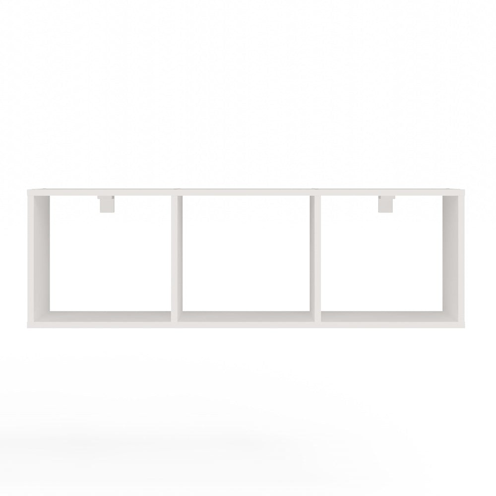 Regał Wiszący COBI 1X3 - Nowoczesna Półka Ścienna 3 Komory Biel Mat