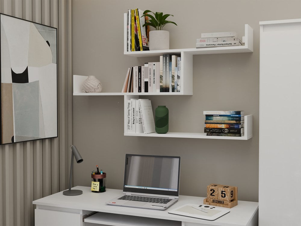 Półki Wiszące KOBI Do Salonu Do Pokoju BIAŁY