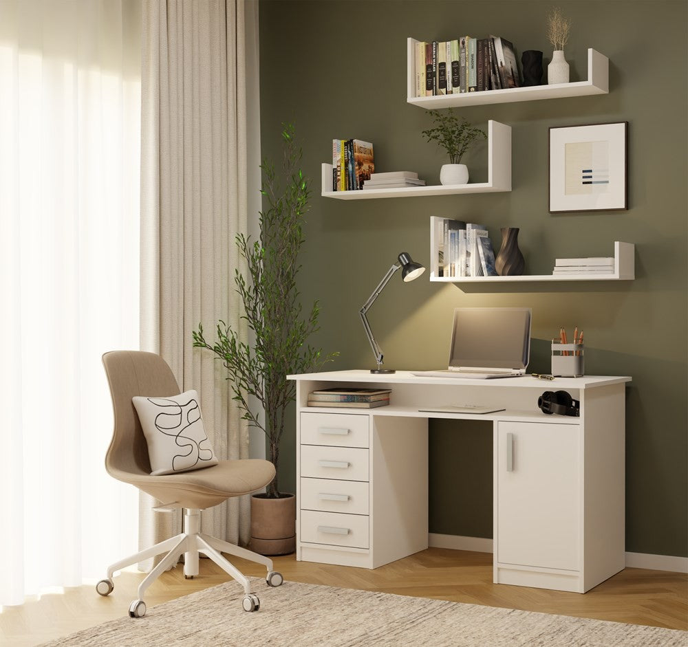 Półki Wiszące KOBI Do Salonu Do Pokoju BIAŁY