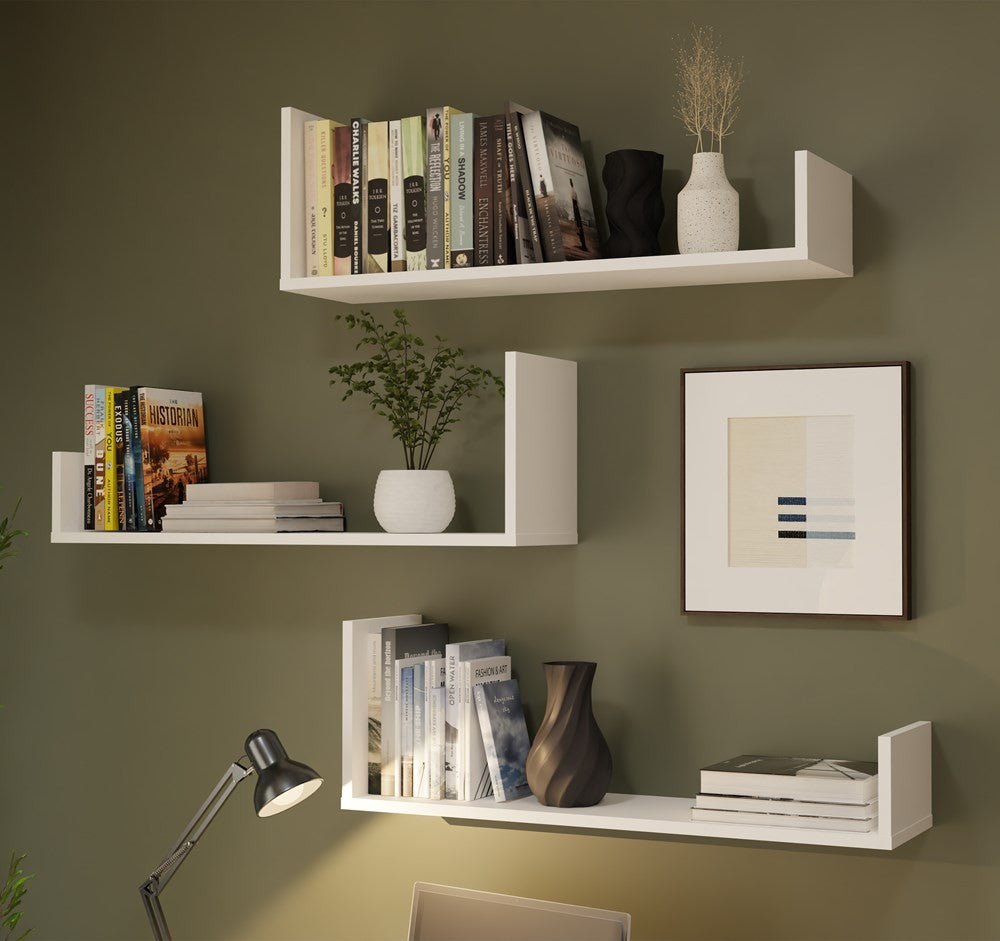 Półki Wiszące KOBI Do Salonu Do Pokoju BIAŁY