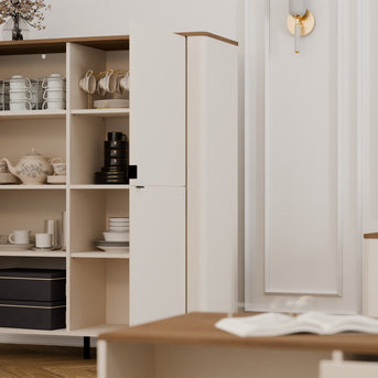Komoda CORDOBA 4D Kaszmir Beż Dąb Castello Szafka 4 Drzwi 8 Półek Salon