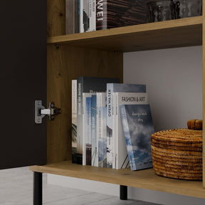 Komoda Front Ryflowany Szafka KAMARO 2D Slim / Gładki DĄB ARTISAN Lamele