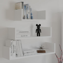 KOMPLET 3 x PÓŁKA WISZĄCA ŚCIENNA MOBI 3P BIEL