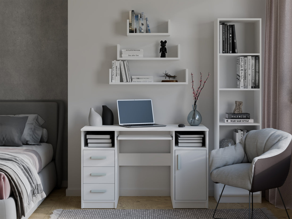 KOMPLET 3 x PÓŁKA WISZĄCA ŚCIENNA MOBI 3P BIEL