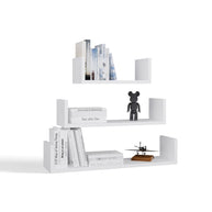 KOMPLET 3 x PÓŁKA WISZĄCA ŚCIENNA MOBI 3P BIEL