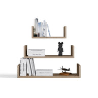 KOMPLET 3 x PÓŁKA WISZĄCA ŚCIENNA MOBI 3P DĄB SONOMA