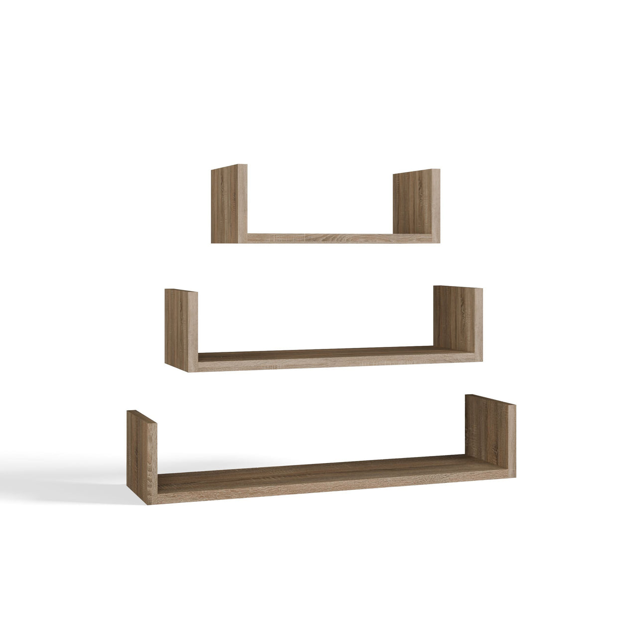 KOMPLET 3 x PÓŁKA WISZĄCA ŚCIENNA MOBI 3P DĄB SONOMA
