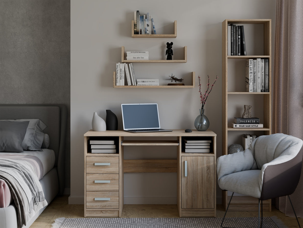 KOMPLET 3 x PÓŁKA WISZĄCA ŚCIENNA MOBI 3P DĄB SONOMA