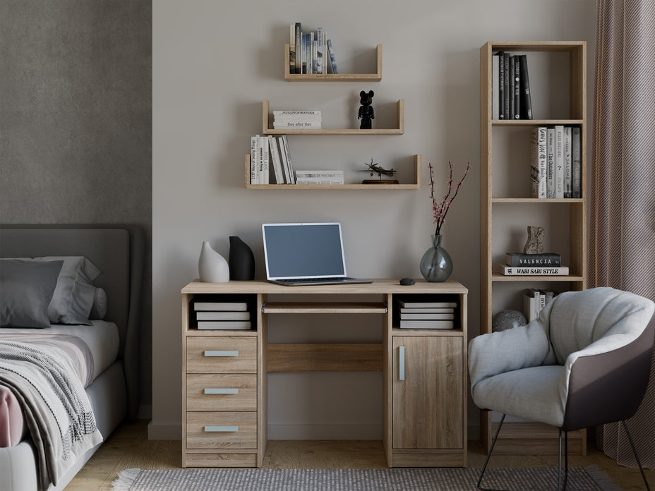 KOMPLET 3 x PÓŁKA WISZĄCA ŚCIENNA MOBI 3P DĄB SONOMA