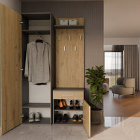 GARDEROBA DUO ANTRACYT DĄB ARTISAN