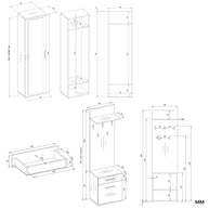 GARDEROBA DUO DĄB ARTISAN