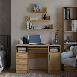 Półka Wisząca MOBI 3P Komplet 3x – Nowoczesne Półki Ścienne DĄB ARTISAN