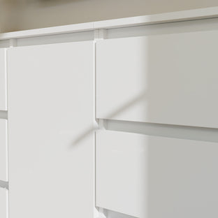 ZESTAW KOMODA COSTA 6 SZUFLAD 3 DRZWI SZAFKA BIEL