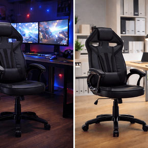 FOTEL OBROTOWY GAMINGOWY KRZESŁO DRIFT CZARNY