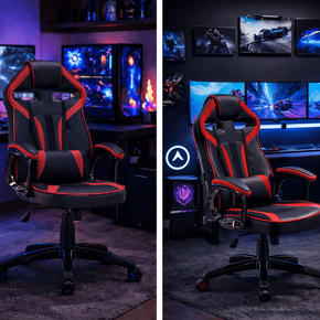 FOTEL OBROTOWY GAMINGOWY KRZESŁO DRIFT CZERWONY