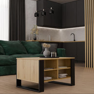 STOLIK KAWOWY ŁAWA MODERN 4P DĄB ARTISAN CZERŃ