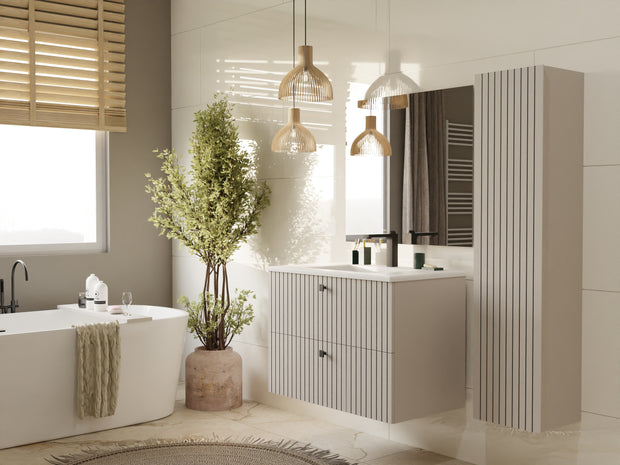 SZAFKA POD UMYWALKĘ TIGO 80 2S KASZMIR RYFLOWANY FRONT