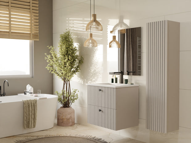 SZAFKA POD UMYWALKĘ TIGO 60 2S KASZMIR RYFLOWANY FRONT