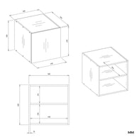 Szafa SENSO 3D Wysoka Z NADSTAWKĄ KASZMIR Drzwi Czarne Uchwyty 250 Cm